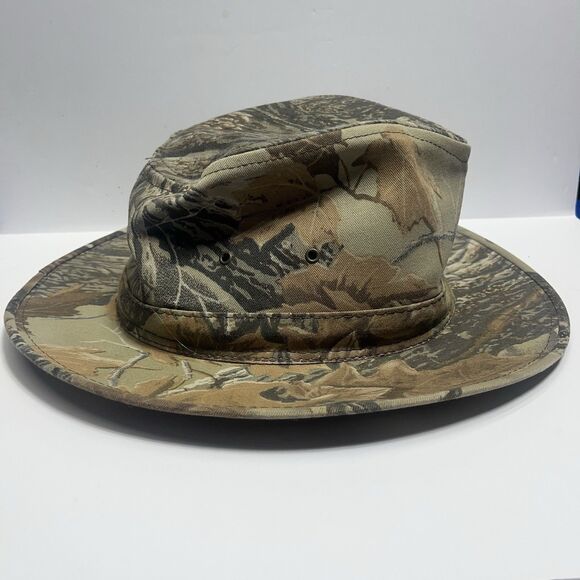 Men’s Outdoor camouflage Hat VTG Real tree‎ Advantage Made USA Boonie Safari L - Picture 2 of 7